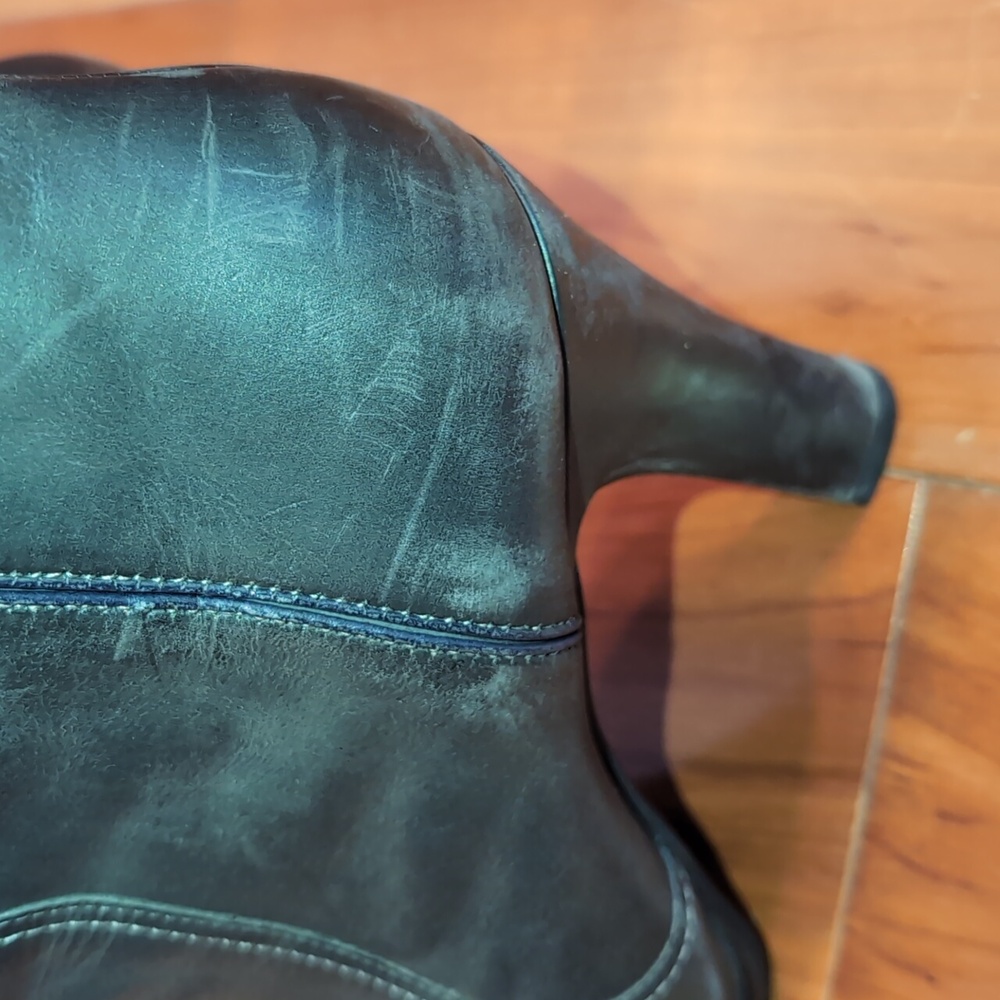 Ladies Geox Gray Leather Boots Size 38 - Picture 9 of 16
